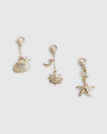 Gold Shell Bikini Charms 4 pack