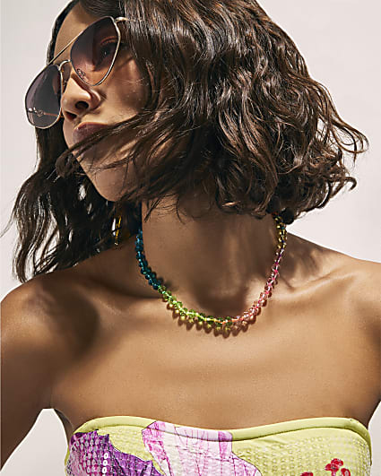 Multi Colour Beaded Necklace