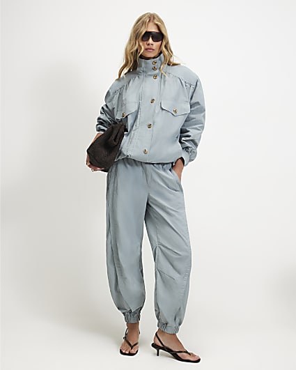 Blue Denim Technical Cuffed Trousers