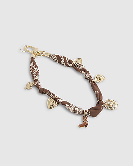 Brown Western Charm Phone Chain
