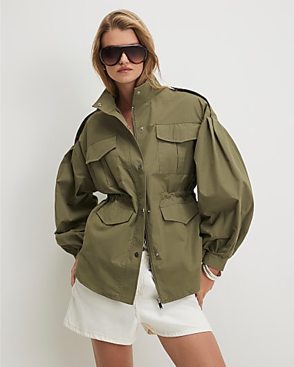 Khaki Femme Utility Jacket