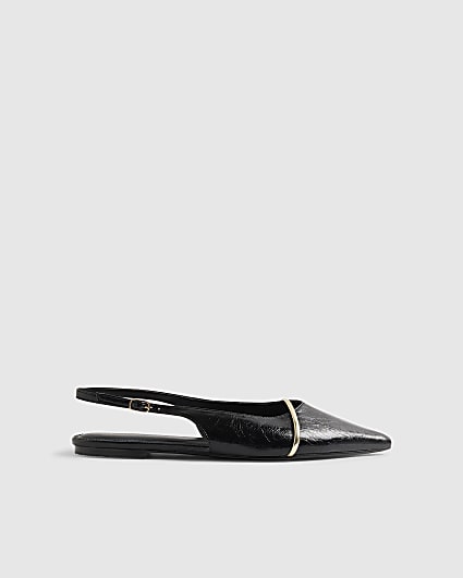 Black Metal Band Point Toe Flats
