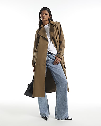 Camel Casual Trench Coat