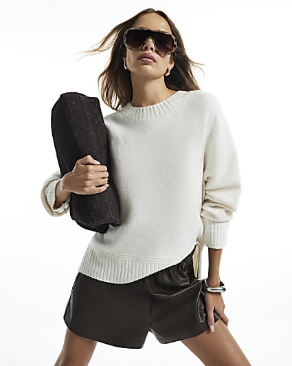 Cream Crew Neck Jumper