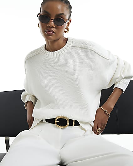 Cream Crew Neck Jumper