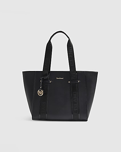 Black Webbing Wing Shopper Bag