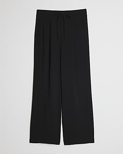 Petite Black Smart Slim Twill Joggers