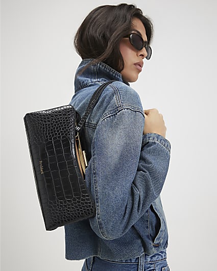 Black Metal Frame Shoulder Bag