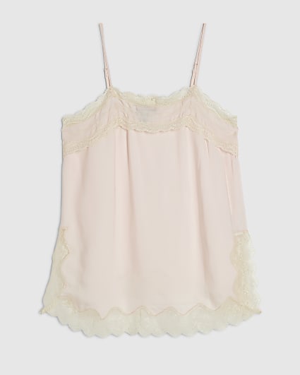 Petite Pink Lace Cami Top