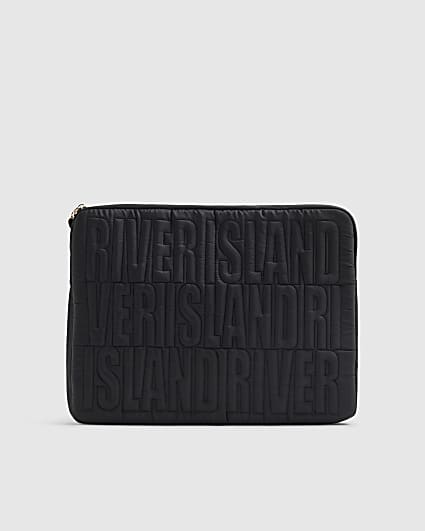 Black RI Quilted Laptop Case
