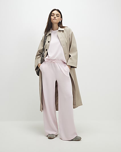 Pink Premium Wide Leg Joggers