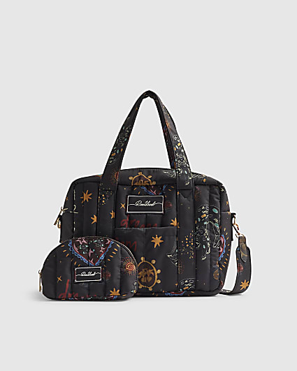 Grey Printed Holdall Bag Bundle
