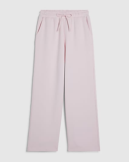 Petite Pink Premium Wide Leg Joggers