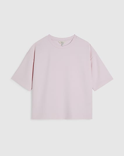 Petite Pink Premium Short Sleeve Boxy T-shirt