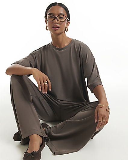 Petite Brown Soft Touch T-Shirt