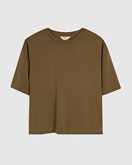 Petite Khaki Soft Touch T-Shirt