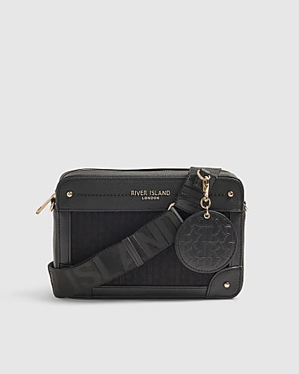 Black RR Monogram Boxy Crossbody Bag