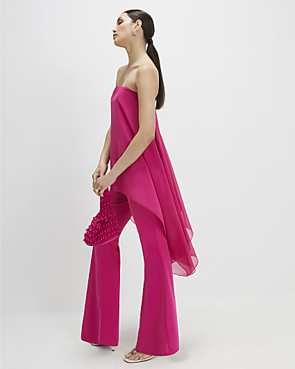 Pink Bandeau Jumpsuit