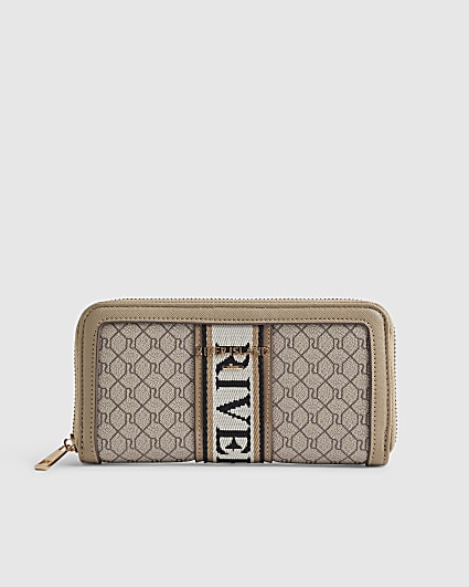 Beige Webbing Front Purse