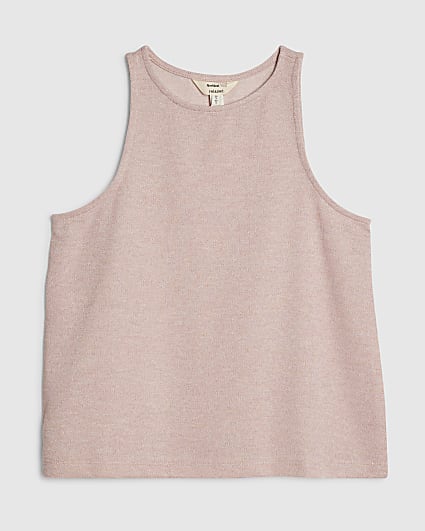 Petite Pink Metallic Vest Top