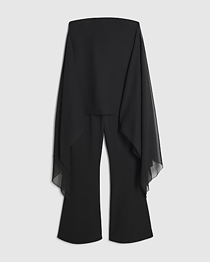 Petite Black Bandeau Jumpsuit