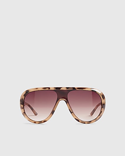 Cream Tortoiseshell Oversized Sunglasses