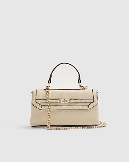 Cream Mini Tote Crossbody Bag