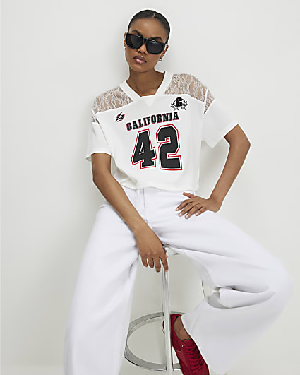 White California Lace Number T-Shirt