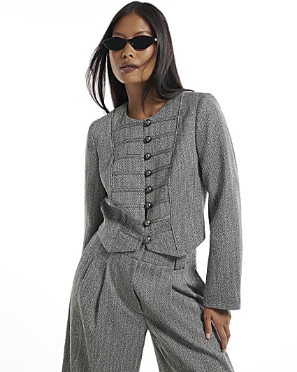 Petite Grey Drummer Boy Jacket