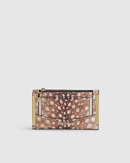 Brown Deer Print Purse