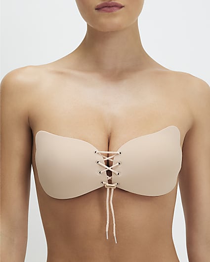 Beige Stick On Push Up Bra