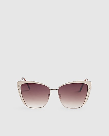 Gold Metal Monogram Sunglasses