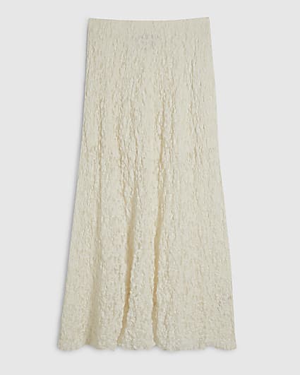 Petite Cream Lace Maxi Skirt