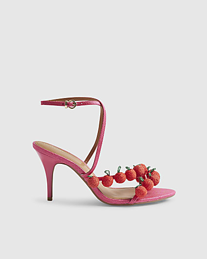Pink Tomatoes Barely There Heeled Sandals