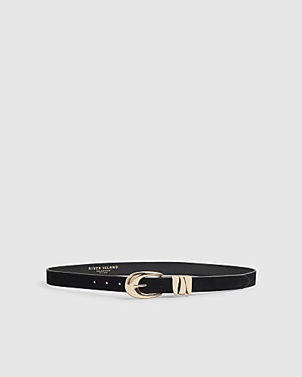 Black Suede Triple Keeper Belt