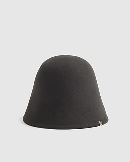 Grey Wool Felt Bucket Hat