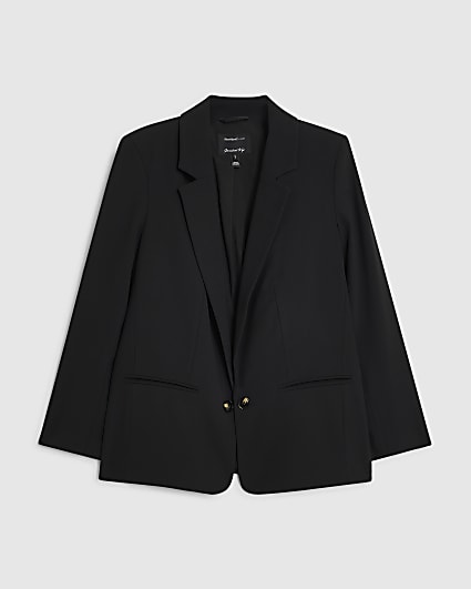 Petite Black Crepe Blazer