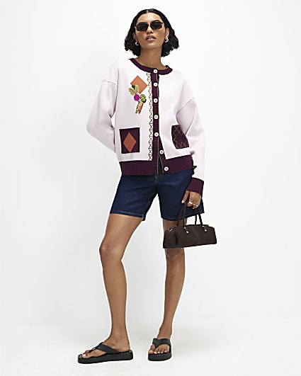 Pink Novelty Vegetable Cardigan