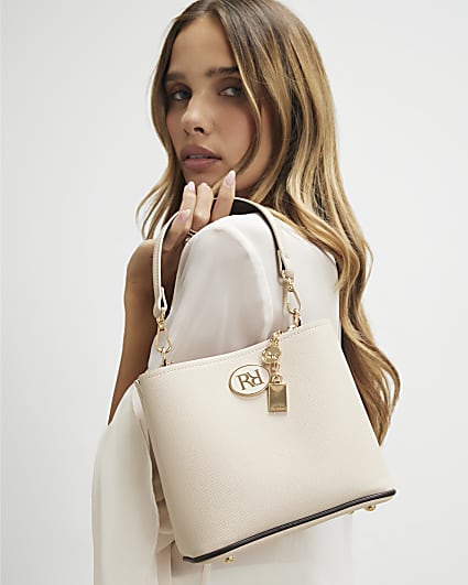 Cream Panel Bucket Bag