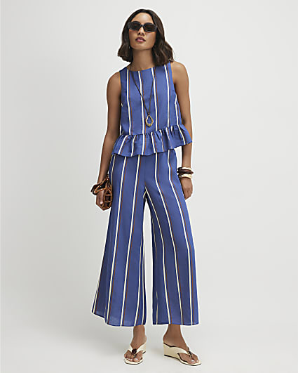 Blue Stripe Culottes