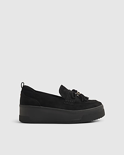 Black Tassel flatform Trainers