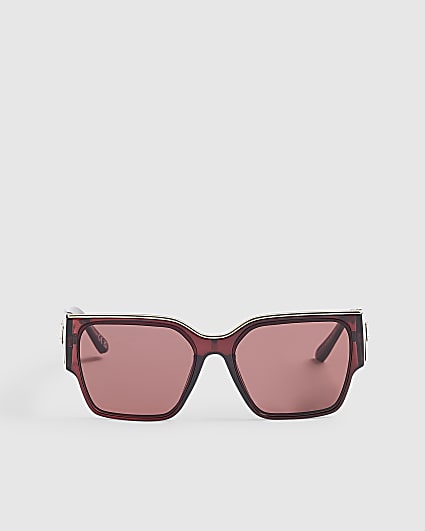 Red Top Bar Visor Sunglasses
