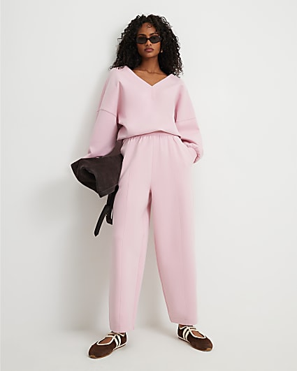 Pink Premium Barrel Leg Joggers