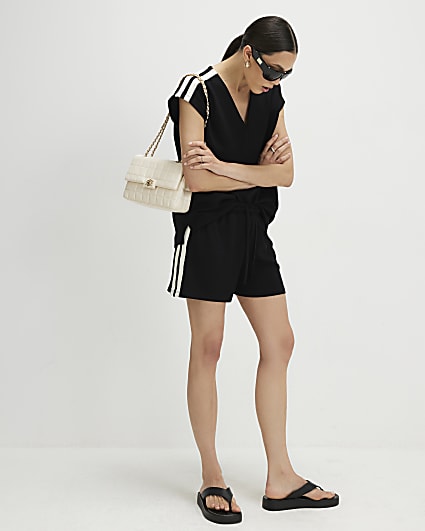 Black Premium Taped Shorts