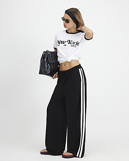 Black Premium Tape Joggers