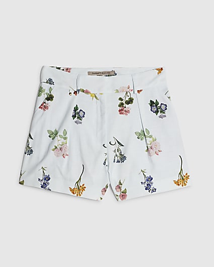Petite Floral Tailored Shorts