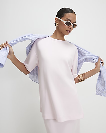 Pink Premium Short Sleeve Oversized T-Shirt