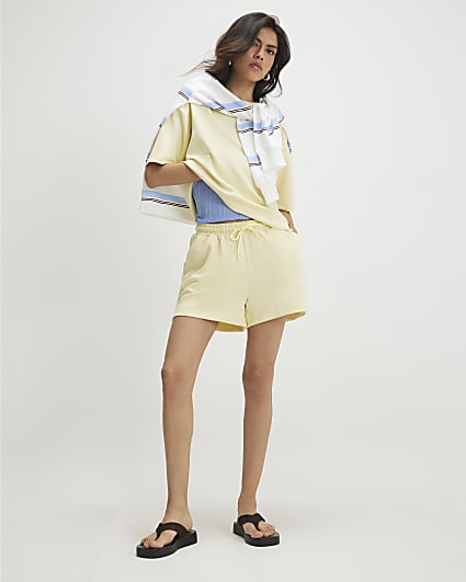 Yellow Drawstring Shorts