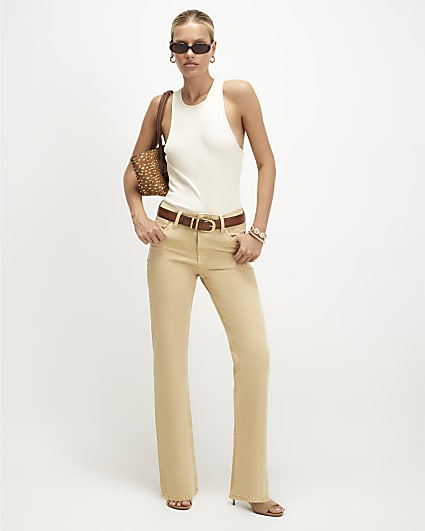 Yellow 90s Slim Straight Leg Jeans