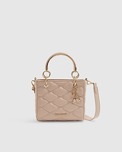 Pink Bow Quilted Tote Bag